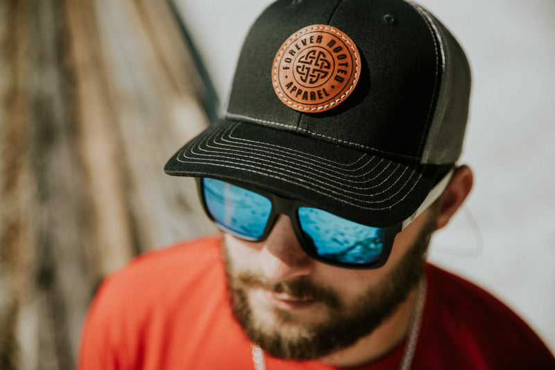 Genuine Leather Patch Hat - Forever Rooted Apparel