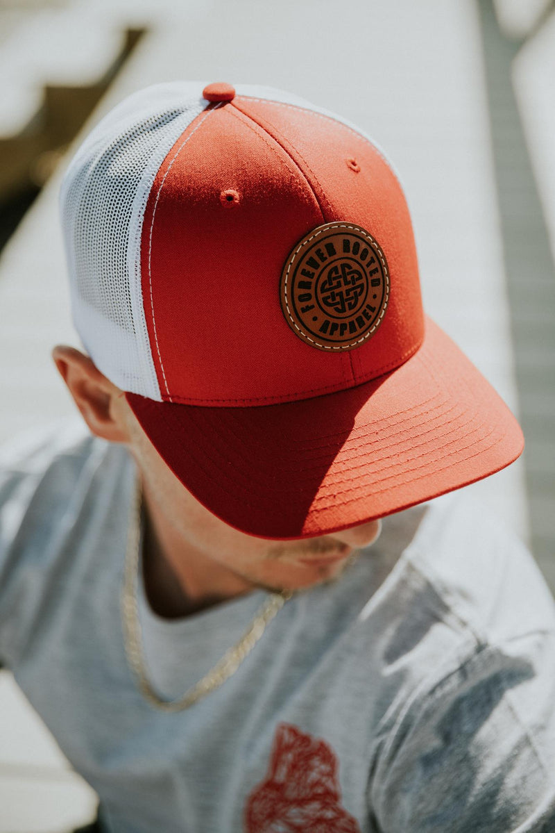 Genuine Leather Patch Hat - Forever Rooted Apparel